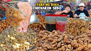 CHICHARON SEBO at TABA ng BAKA Niluto sa sariling MANTIKA  Divisoria Street Food [upl. by Ayokahs]