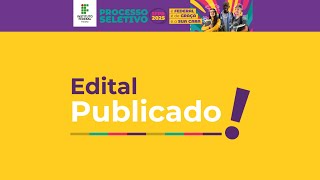 Inscrições abertas para o Processo Seletivo IFPR 2025 [upl. by Bremer]