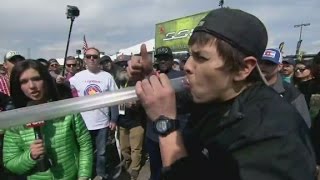 Holiday for pot smokers celebrated at Cannabis Cup [upl. by Ahseetal]