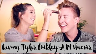 Giving Tyler Oakley A Makeover  Zoella [upl. by Babbie980]