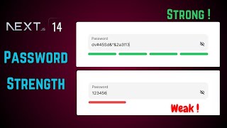 How to Show Password Strength in React  NextJS [upl. by Shamma893]