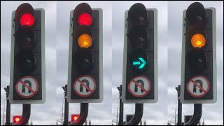 Wells Mountery Road JO Wookey Hole Road Envirolite Traffic Lights [upl. by Lamek]