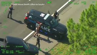 Police chase Suspect flees in stolen patrol car crashes steals 2nd patrol car [upl. by Lleinnad319]