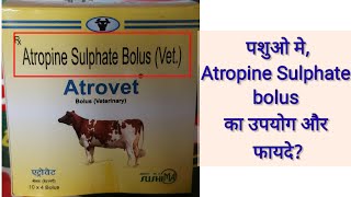 Atropine Sulphate bolus uses details in hindifood poisoning in cattle [upl. by Diena]