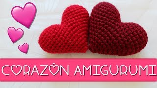 APRENDE A TEJER ¿Cómo tejer un corazón  FÁCIL  Amigurumi  Andrea Silva [upl. by Carolee779]