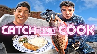 BEST WAY TO COOK FISH Spearfishing Catch And Cook [upl. by Attiuqaj907]