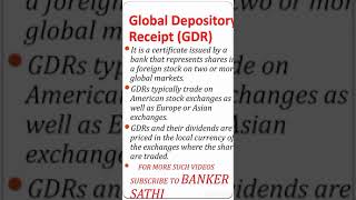 Global Depository ReceiptsGDRshortsbankersathi [upl. by Rysler247]