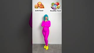 Junk food vs Healty food🍟👀🥦⁉️tiktok fanny [upl. by Dorsman]