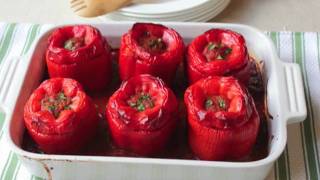 Food Wishes Recipes  How to Make Stuffed Peppers  Beef and Rice Stuffed Peppers Recipe [upl. by Kristel]