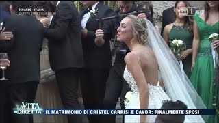 Il matrimonio di Cristel Carrisi e Davor Luksic  La Vita in Diretta 07092016 [upl. by Kelam]