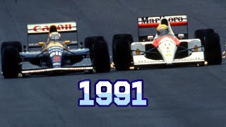 F1 1991 SENNA VS MANSELL [upl. by Akemat117]