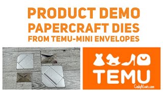 Product Demo Papercraft Dies from TemuMini Envelopes [upl. by Irwinn963]