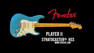 FENDER Player II Stratocaster® HSS  Aquatone Blue  Tone Master Pro [upl. by Volnak]