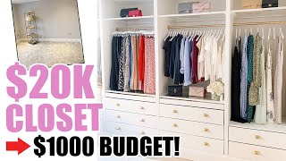 20000 CLOSET ON A 1000 BUDGET  IKEA PAX HACK CLOSET MAKEOVER [upl. by Opalina498]