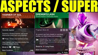 How to unlock destiny 2 prismatic subclass aspects amp fragments Hunter titan warlock Final Shape [upl. by Oironoh]