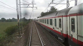 Sorpasso di treni in corsa  su linea ferroviaria banalizzata [upl. by Ladd]