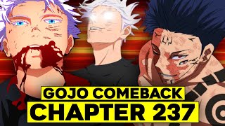 GOJO RETURN SUKUNA VS KASHIMO Jujutsu Kaisen Chapter 237 LeaksSpoilers HINDI [upl. by Anayrb]