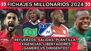 🔴 MILLONARIOS 2024 ¿GARROTERA ENTRE GAMERO Y LA DIRIGENCIA LOS REFUERZOS LAS BAJAS LA PLANTILLA [upl. by Panchito]