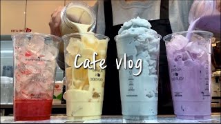 Sub🌈알록달록이들🌈  음료 주제에 이렇게 이쁘다니🤦🏻‍♀️  cafe vlog  카페 브이로그  더리터  asmr [upl. by Ormiston704]