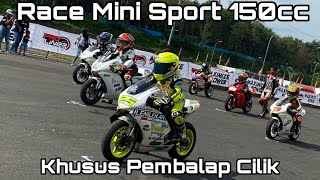 Race Motor Sport Mini 150cc Khusus Pembalap Usia Maksimal 12 Tahun [upl. by Nnayelsel]