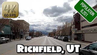 Driving Around Richfield Utah in 4k Video [upl. by Trebled]