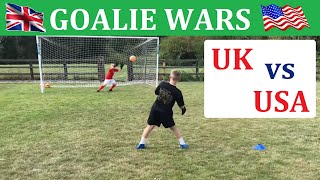 UK vs USA Goalie Wars  Football Challenge England v America  Johnson vs Trump  Who will win [upl. by Ahcim711]