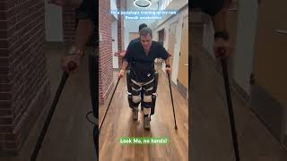 Paraplegic learning to walk with ReWalk exoskeleton  like an Egyptian [upl. by Iggam]