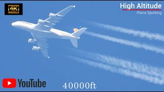 High Altitude Plane Spotting Nikon 4K Mega Zoom camera Qatar Airways Cargolux 747 [upl. by Ardnekat]