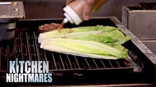 Chef Serves Gordon Grilled Lettuce  Kitchen Nightmares [upl. by Suckram]