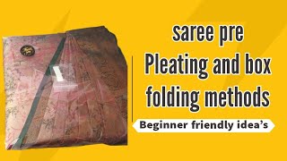 trending pattu saree pre pleating and box folding 👍🎁☑️ [upl. by Vorfeld]