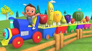 Little Babies Fun Play and Learning Fruits Names for Children  Kids Learning Educational 3D Cartoon [upl. by Retsae]