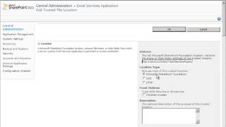 Configure Excel Services Trusted Location in SharePoint Server 2010 [upl. by Alletsyrc]