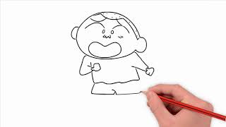 How to Draw Masao from Shin Chan  Step by Step Drawing tutorial  Taiara Videos [upl. by Carole789]