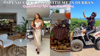 SOLOCATION VLOGSpend a few days with me in Durban  Quad BikingSpa datefine dining amp more [upl. by Lipcombe]