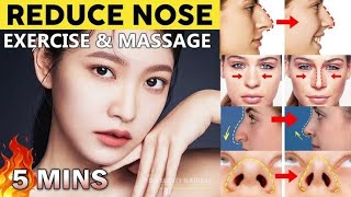 5 minutes nose exercise for reshaping and sharpening your nose get slim nose in 1 week exercise [upl. by Elok]