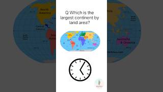 Which is the largest continent by land area shorts [upl. by Keith402]