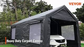 VEVOR Heavy Duty 10x20ft Carport Ultimate Outdoor Garage Shelter for All Seasons [upl. by Ehsom433]