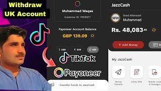 How to UK Tiktok Account withdraw in Payoneer to Jazzcash  Waqas Tiktok Monitization [upl. by Linehan]