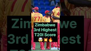 Zimbabwe Shocking Record 😳  3rd Highest T20 Score 🤯  ZIM 286 World Cup Qualifier cricket shorts [upl. by Yentuoc917]