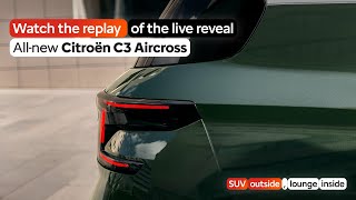 Allnew Citroën C3 Aircross Reveal Event 🔴 Live [upl. by Atinav]