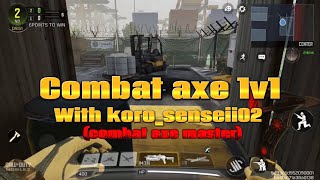 1v1 COMBAT AXE MATCH on codm WITH THE FAMOUS tiktoker korosenseii02 JUST FOR FUN [upl. by Annemarie743]