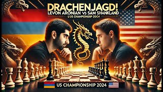 Drachenjagd Levon Aronian – Sam Shankland  USMeisterschaft 2024  Schach [upl. by Iztim630]