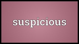 Suspicious Meaning [upl. by Stroud]