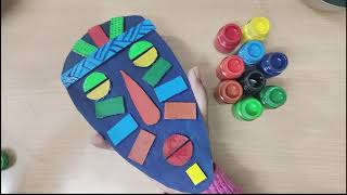 How to make a tribal mask Easy step by step instructionsbestoutofwaste art artandcraft [upl. by Corinne]