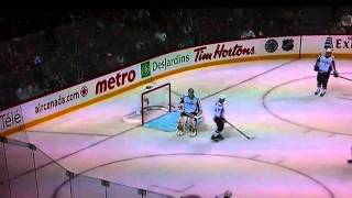 Capitals Braden Holtby kicks puck in air catches with stick after late Habs dumpin [upl. by Oriaj617]