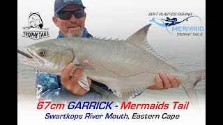 Early Morning Kob Sessioin Delivers a 67cm Garrick Swartkops River  Mermaids Tail Soft Plastics [upl. by Annel]