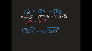 Adding and Subtracting Radicals [upl. by Ayatnohs992]