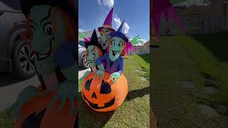 Halloween Inflatable 6 Witch Sisters halloweeninflatables witches hocuspocus [upl. by Edgard]