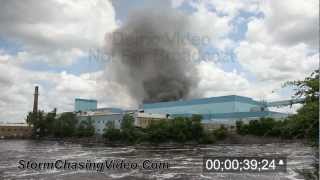 5282012 Sartell MN Verso Paper Mill Fire Stock Footage [upl. by Reel555]