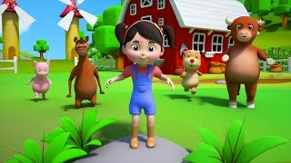 i colori della fattoria  filastrocca  3d rime  Colors Of The Farm  3d Baby Songs  Kids Music [upl. by Shandra]